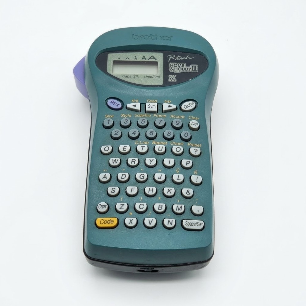 Brother Label Maker Unisex OS Teal P-Touch Home & Hobby III PT-85 Handheld